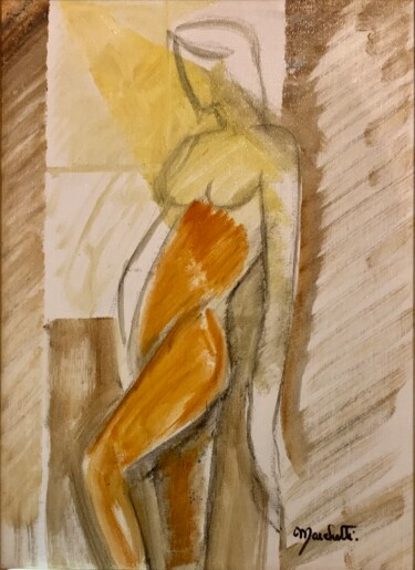 Картина под названием "Esquisse" - Françoise Marchetti, Подлинное произведение искусства, Масло