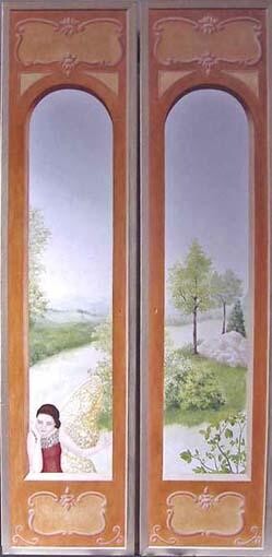 Peinture intitulée "portes de placards…" par Françoise Néri (Framine), Œuvre d'art originale, Huile