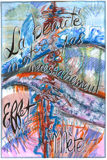 绘画 标题为“La beauté n'est pas…” 由Françoise Niel Aubin, 原创艺术品, 水彩