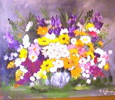 Peinture intitulée "Bouquet" par Françoise Rischmann, Œuvre d'art originale