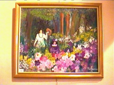 Peinture intitulée "Famille en fleur" par Françoise Rischmann, Œuvre d'art originale