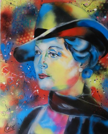 Painting titled "Romy" by Francoise Souriau, Original Artwork, Acrylic Mounted on Wood Stretcher frame