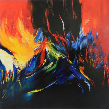Spirale Peinture intitulée "Spirale" par Francoise Souriau, Œuvre d'art originale, Huile
