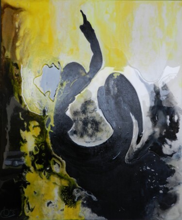 Malerei mit dem Titel "La demande silencie…" von Francoise Souriau, Original-Kunstwerk, Acryl