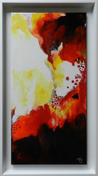 Painting titled "Emergence 9" by Francoise Souriau, Original Artwork, Acrylic Mounted on Wood Stretcher frame