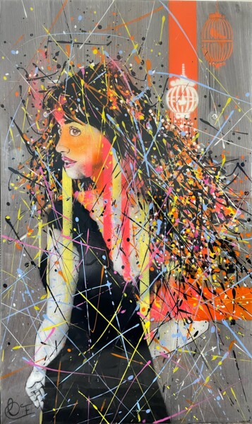 Картина под названием "Regard de femme 3" - Francoise Souriau, Подлинное произведение искусства, Акрил Установлен на Другая…