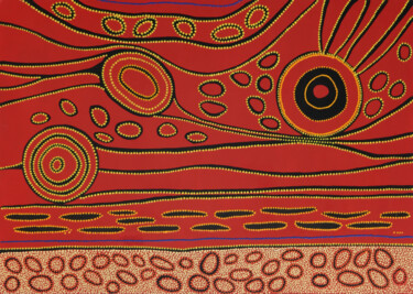 Peinture intitulée "Terre rouge" par Françoise Suzanne, Œuvre d'art originale, Acrylique