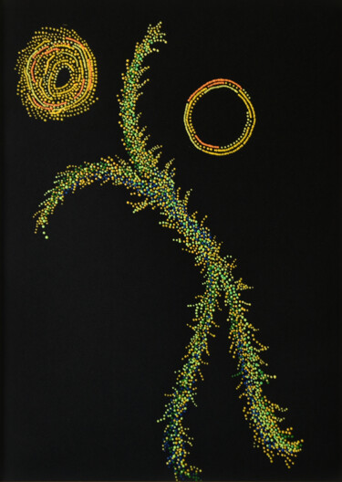 Pintura titulada "Trace de pas d'un i…" por Françoise Suzanne, Obra de arte original, Acrílico