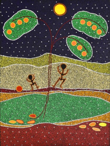 On the Track : #22.16 . Piste en Terres Africaines Painting titled "On the Track : #22.…" by Françoise Suzanne, Original Artwork, Acrylic Mounted on Cardboard