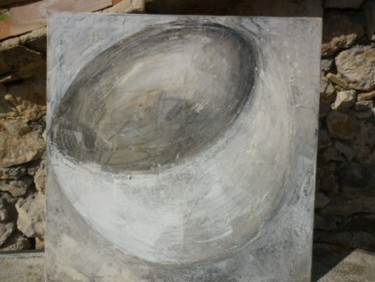 Peinture intitulée "Bol Gris" par Françoise Bellière, Œuvre d'art originale