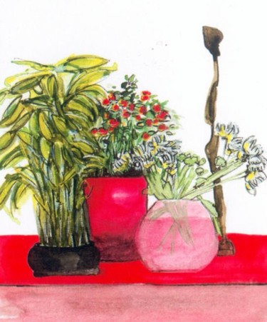 Peinture intitulée "Vases" par Françoise Bessières, Œuvre d'art originale