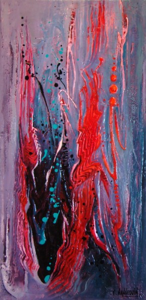 Painting titled "abstrait 1.jpg" by Françoise Hannequin, Original Artwork, Oil