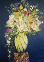 Peinture intitulée "Bouquet champêtre d…" par Françoise-Elisabeth Lallemand, Œuvre d'art originale