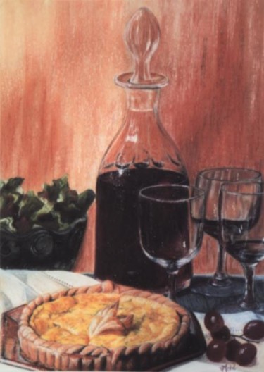 Malerei mit dem Titel "Bon appétit" von Françoise Mahe, Original-Kunstwerk, Öl
