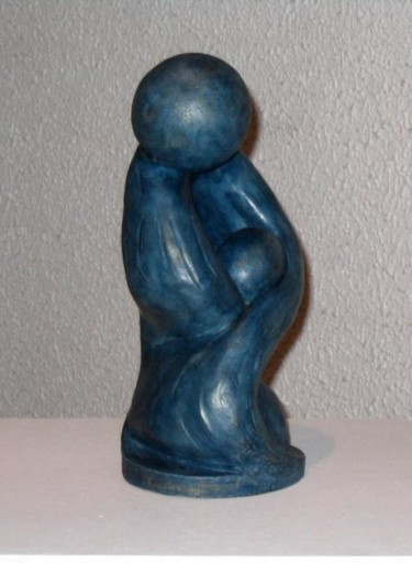 Sculpture intitulée "Mère Bleue" par Françoise Pasquier, Œuvre d'art originale