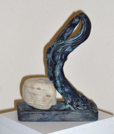 Sculpture intitulée "Vague Bleue" par Françoise Pasquier, Œuvre d'art originale