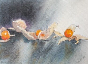 Schilderij getiteld "Nature morte de phy…" door Françoise Pillou, Origineel Kunstwerk, Aquarel