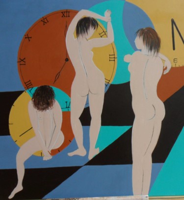 Malarstwo zatytułowany „Bien dans sa peau” autorstwa Françoise Pillou, Oryginalna praca, Akryl