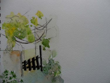 Painting titled "cvt0015.jpg" by Françoise Pillou, Original Artwork, Watercolor