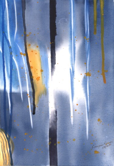 Peinture intitulée "Accident de parcours" par Françoise Renou, Œuvre d'art originale, Aquarelle