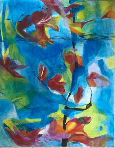 Painting titled "Autumn /Spring Equi…" by Francoise Sauvere, Original Artwork, Acrylic Mounted on Wood Stretcher frame