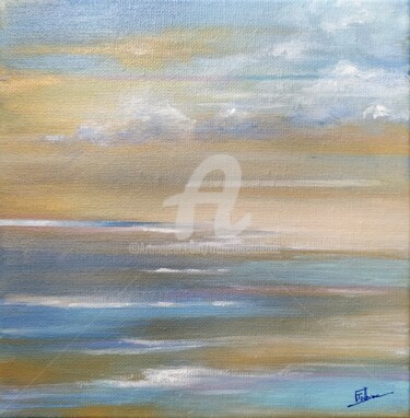 Painting titled "A l'infini" by Françoise Tolbiac, Original Artwork, Oil Mounted on Wood Stretcher frame