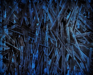 Pintura titulada "Tout en bleu" por Françoise Van Den Broeck, Obra de arte original, Oleo