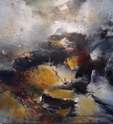 Painting titled "L'appel du soir" by Françoise Vandiedonck, Original Artwork, Acrylic