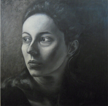 Painting titled "Me, one" by Françoise Veillon, Original Artwork, Acrylic Mounted on Wood Stretcher frame