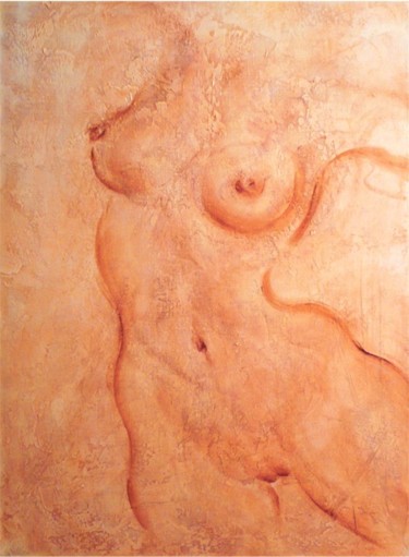 Painting titled "Sanguine 1" by Françoise Veillon, Original Artwork, Acrylic