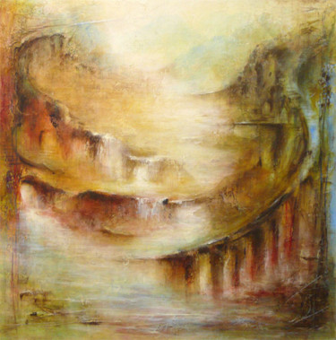 Painting titled "Par delà, le temps…" by Françoise Veillon, Original Artwork, Acrylic