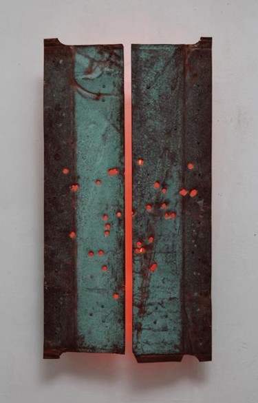 Sculpture intitulée "Mon calibre 12" par Francois Retali, Œuvre d'art originale, Métaux