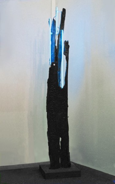 Sculpture intitulée "STANTARI ( Totem )" par Francois Retali, Œuvre d'art originale, Bois