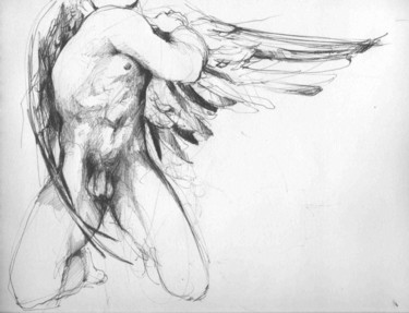 Painting titled "angel" by Franco Marras, Original Artwork