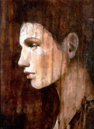 Painting titled "falena 2" by Franco Marras, Original Artwork