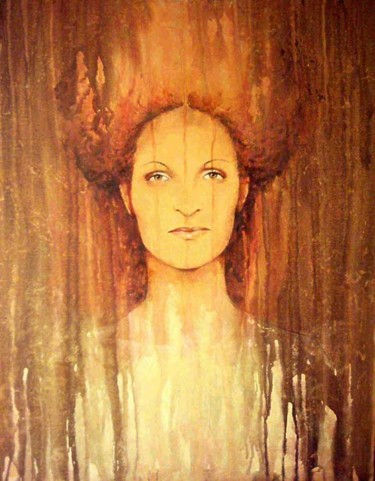 Painting titled "mamma" by Franco Marras, Original Artwork