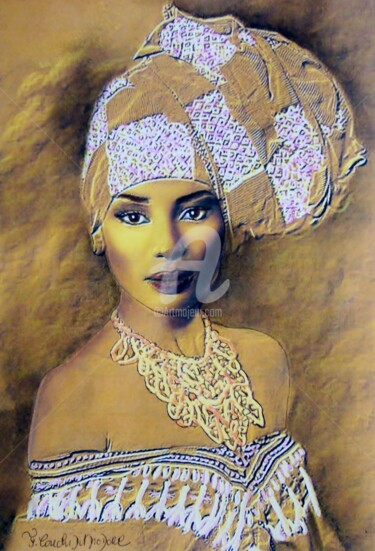 Painting titled "Africa" by Frandiodore, Original Artwork, Watercolor