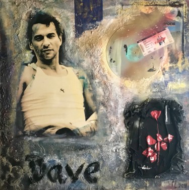 Malerei mit dem Titel "Collage Dave #1" von Annapa (By Anna + Frank Loydl), Original-Kunstwerk, Acryl