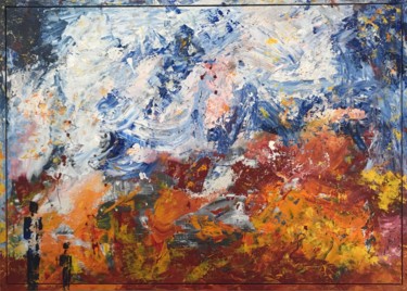 Malerei mit dem Titel "Abstract #6 (Engel…" von Annapa (By Anna + Frank Loydl), Original-Kunstwerk, Acryl