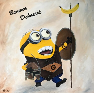 Malerei mit dem Titel "Banana Dohaeris" von Annapa (By Anna + Frank Loydl), Original-Kunstwerk, Acryl