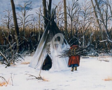 Peinture intitulée "Unité de l'hiver" par Frank Chevallier, Œuvre d'art originale