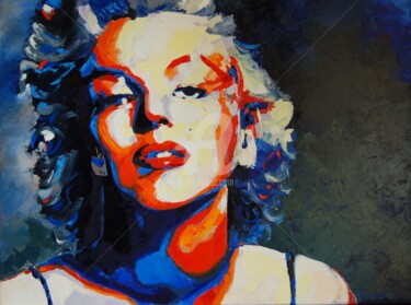 Painting titled "Marylin" by Frank Chevallier, Original Artwork, Oil