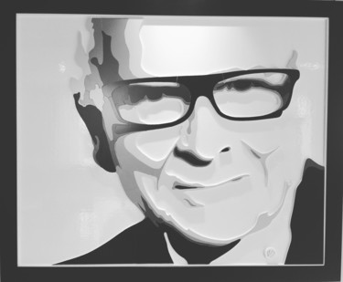 Pierre Cardin Portrait Sculpture intitulée "Pierre Cardin Portr…" par Zen, Œuvre d'art originale, Céramique