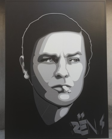 Sculpture intitulée "Alain Delon" par Zen, Œuvre d'art originale, Céramique