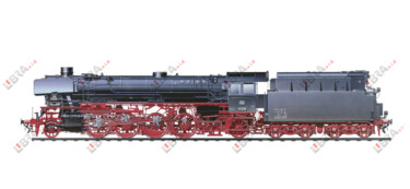 Pittura intitolato "Lokomotive "41018",…" da Frank E. Clauß (sCHWARZEDER), Opera d'arte originale, Aerografo