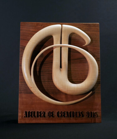 Scultura intitolato "Logo ACB" da Frank Dreyer, Opera d'arte originale, Legno