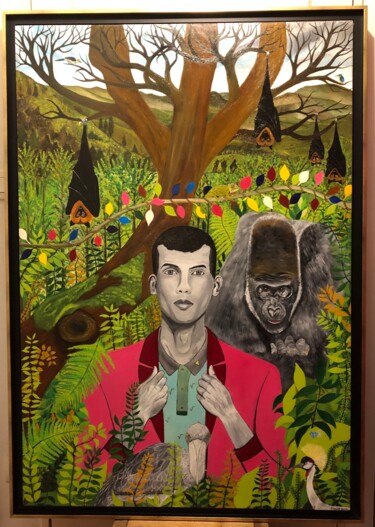 Painting titled "Stromae 4  ( Rwanda…" by Frank Guillard, Original Artwork, Oil