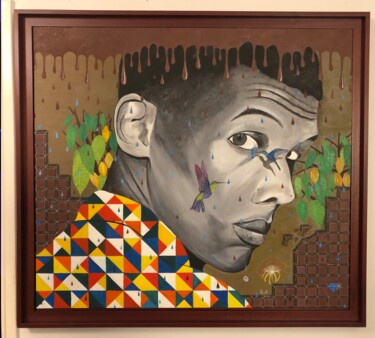 Картина под названием "Stromae 7 ( Chocola…" - Frank Guillard, Подлинное произведение искусства, Масло