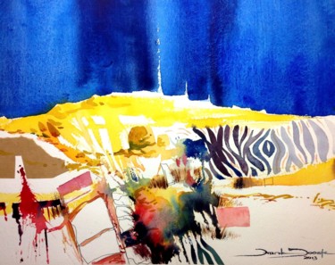 Painting titled "Namibian flashback" by Frank Jooste, Original Artwork, Watercolor
