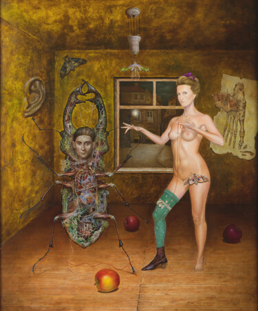 Painting titled "Dance hall of Grego…" by Frank Kortan, Original Artwork, Oil